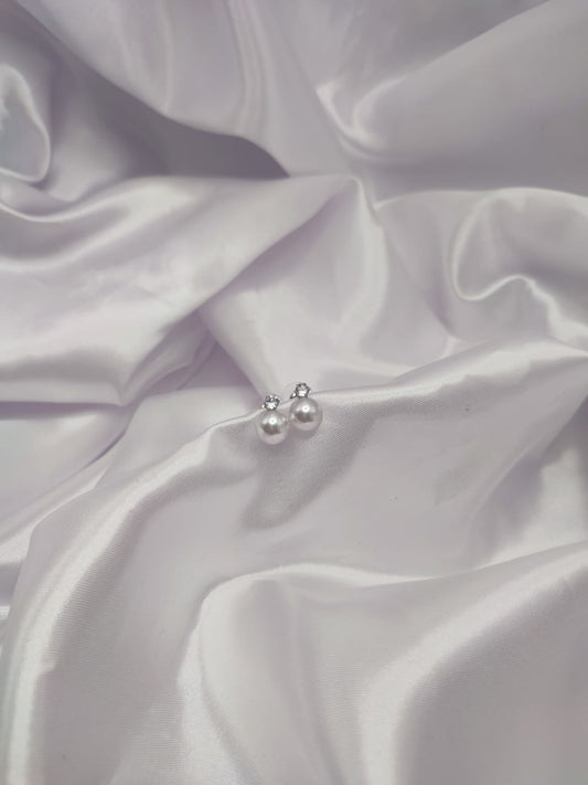 Orecchini argento perle con zircone